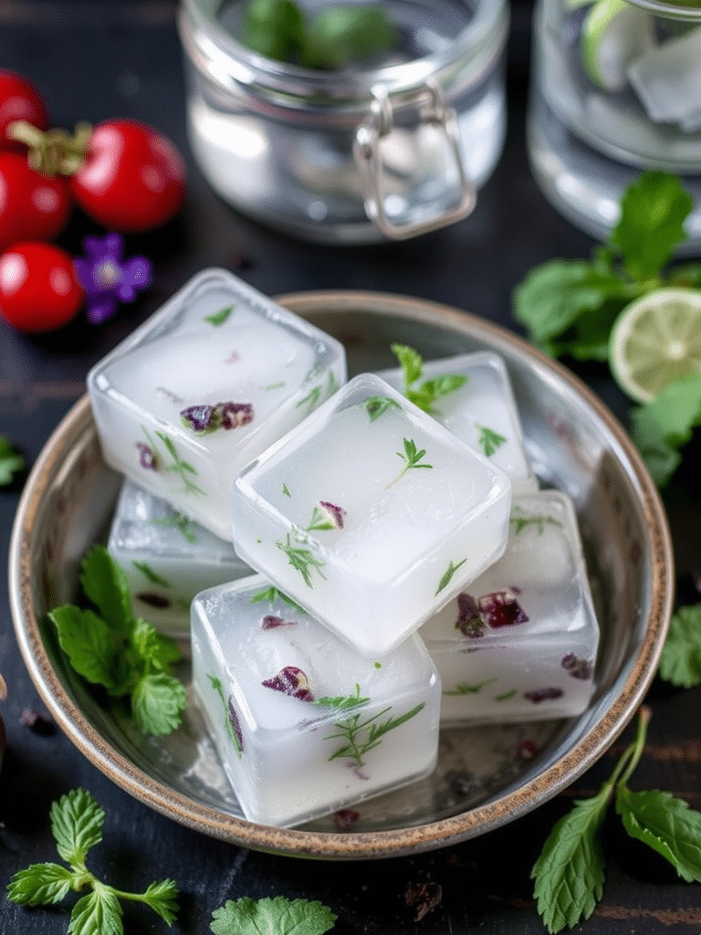 Herbal Ice Cubes Recipes Refreshing DIY Ideas