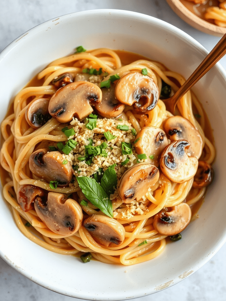 Mouthwatering Carbonara Ramen Mushroom Delight