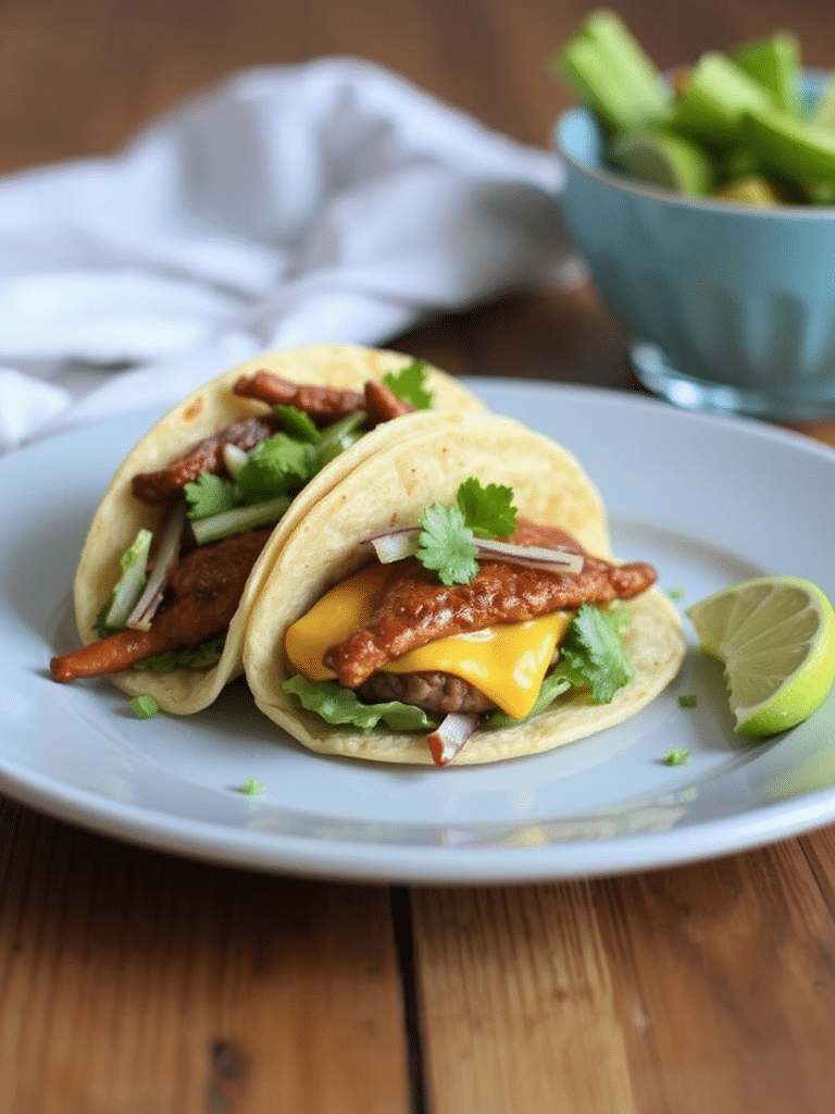 Vegan Delights: Cheeseburger Tacos Recipe Magic