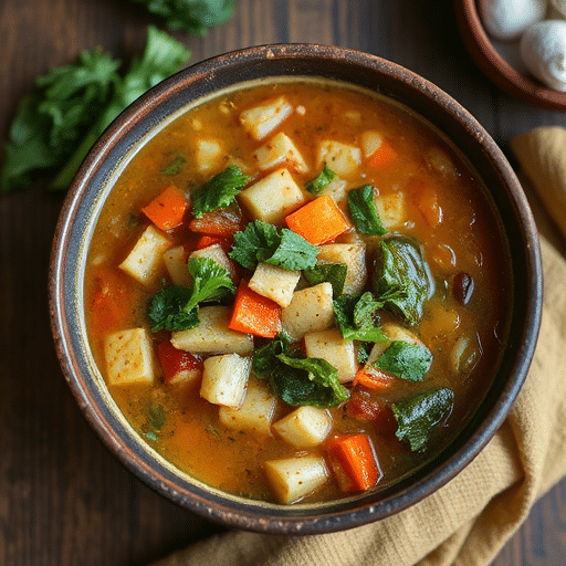 Cozy Hearty Vegetable Soup Recipe Perfect for Cold Nights and Easy Meal Prep