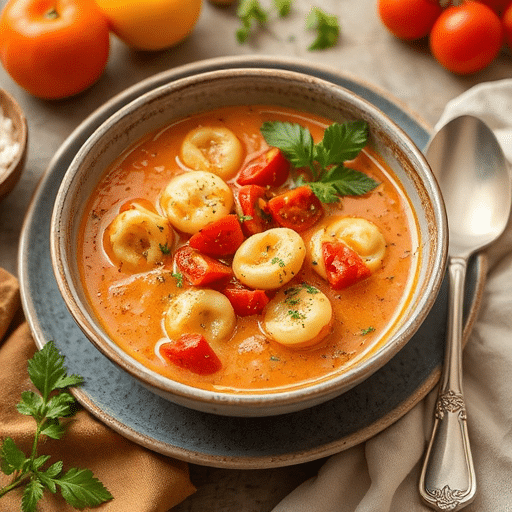 Creamy Tomato Tortellini Soup