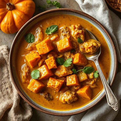 Creamy Vegetarian Pumpkin Curry Recipe Cozy Fall Dinner Idea