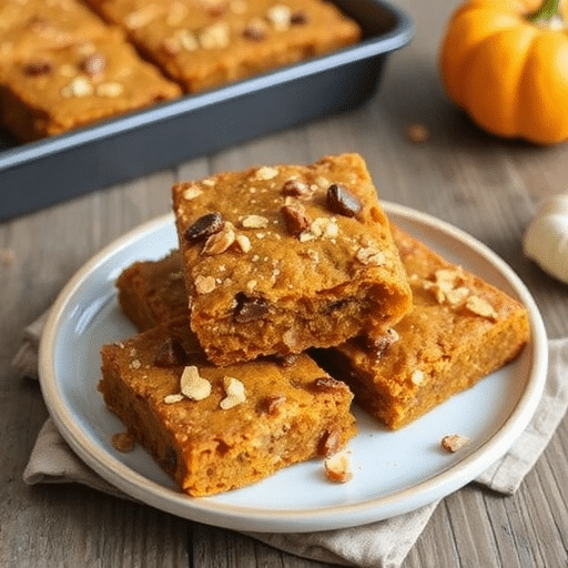 Irresistible Pumpkin Vegan Blondies Recipe Delicious Fall Treat