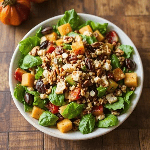 Nutty Harvest Salad Delight Fall Flavor Recipe