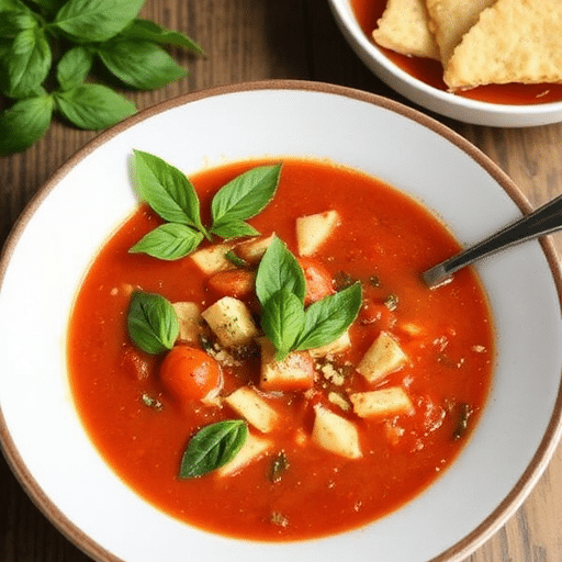 Tomato Basil Parmesan Soup