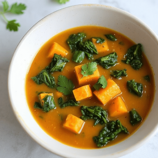 Vegan Sweet Potato and Kale Soup