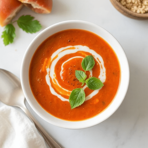 Vegan Tomato Soup with Coconut Milk