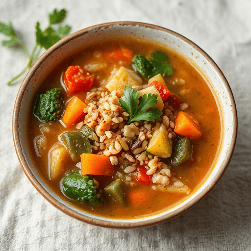 Vegetable Soup with Barley