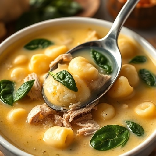 Copycat Olive Garden Chicken Gnocchi Soup: A Warm & Creamy Dinner Delight