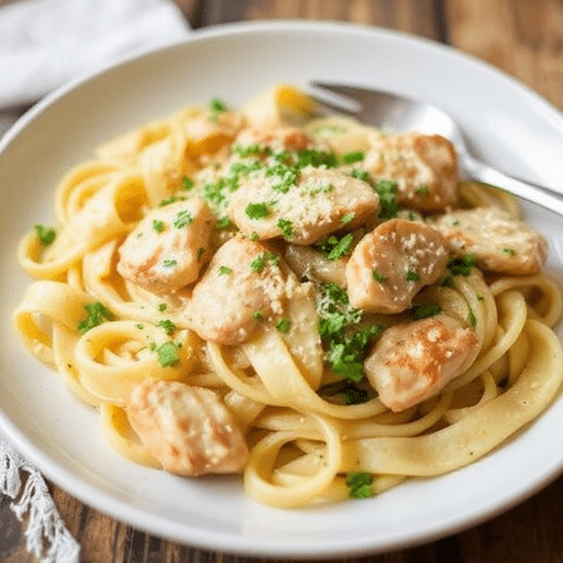 FamilyFriendly Creamy Garlic Parmesan Chicken Pasta Recip…