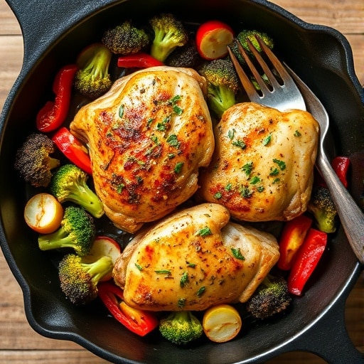 One-Pan Lemon Herb Roasted Chicken & Veggies: Your Easy Weeknight Dinner Solution