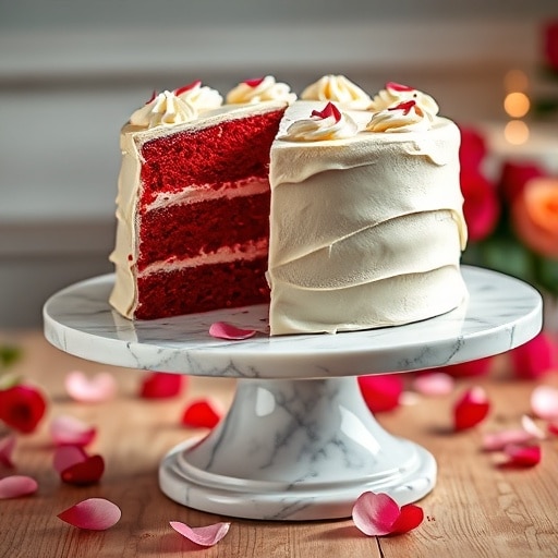 Decadent Red Velvet Galentine’s Birthday Cake with Cream Cheese Frosting