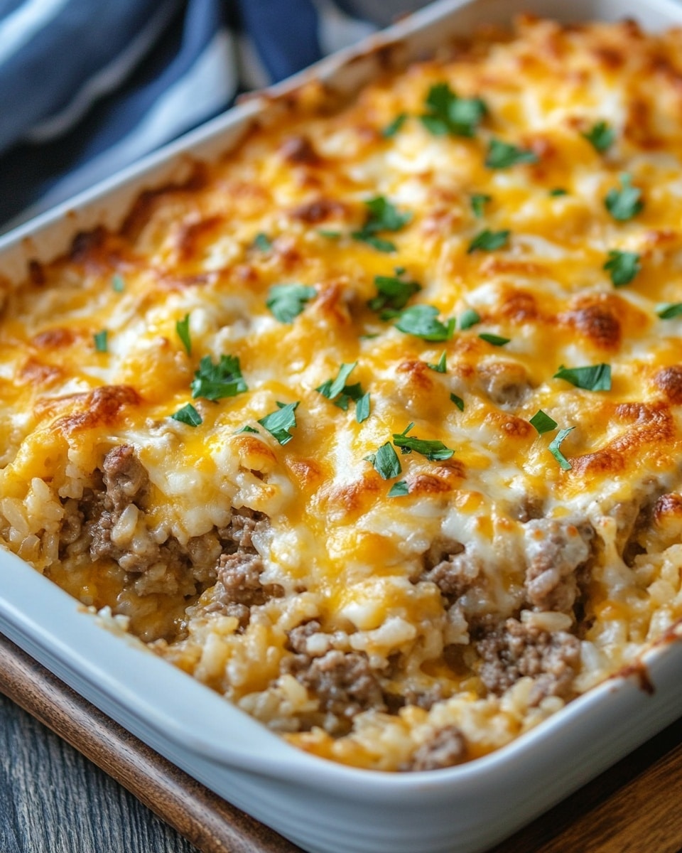 Cheesy Beef Rice Casserole: Quick & Easy Dinner!