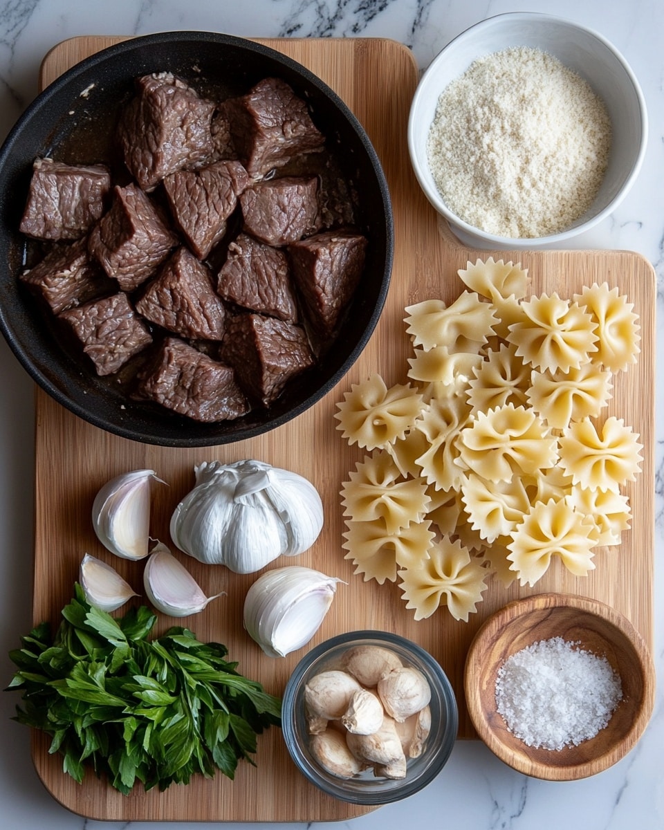 Ingrediant Of Beef Bowtie Pasta Your Easy Weeknight Dinner Idea