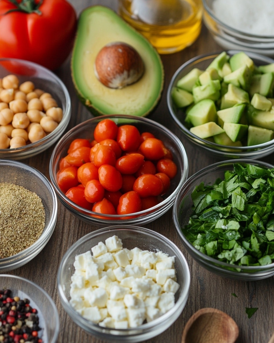 Chickpea Feta Avocado Salad: Fresh & Easy Recipe 2 Ingrediant Of Chickpea Feta Avocado Salad Fresh Easy Recipe