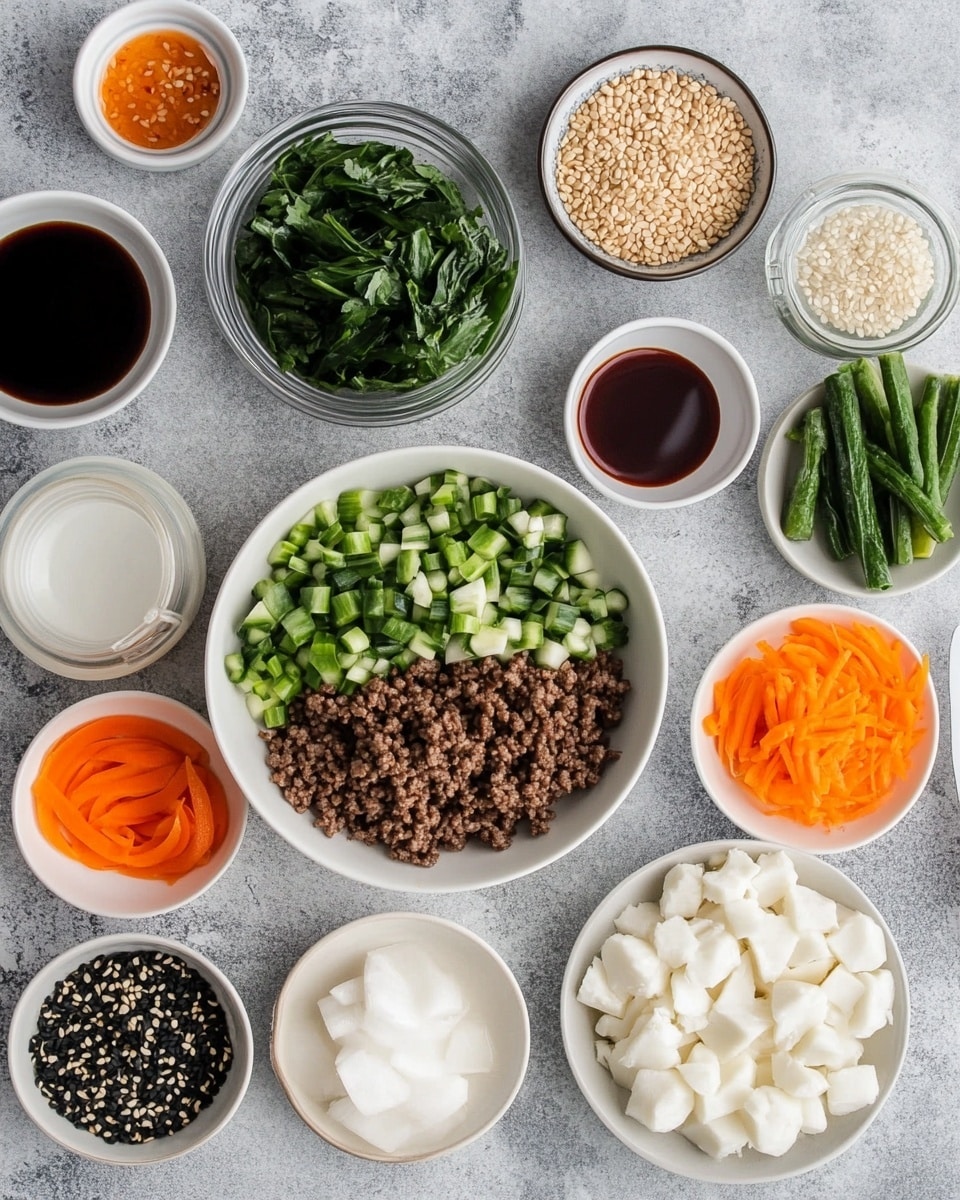 Ingrediant Of Easy Korean Ground Beef Bowl for Weeknight Dinner