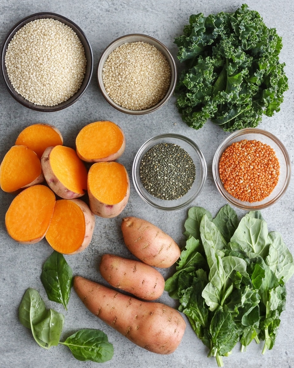 Ingrediant Of Sweet Potato Kale Quinoa Salad Recipe