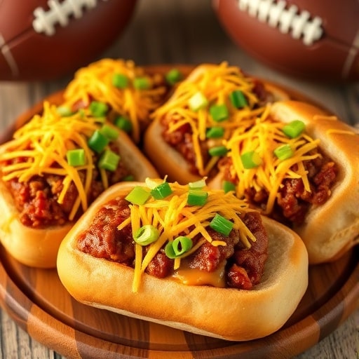 Score Big with These Irresistible Game Day Chili Cheese Dog Sliders – Perfect for Football Sunday!
