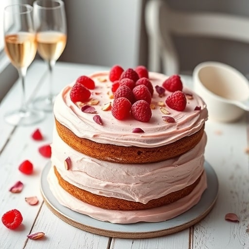 Showstopping Raspberry Rose Galentine’s Cake: The Perfect Sweet Ending to Your Dinner Party