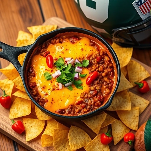 Ultimate Game Day Chili Cheese Dip: Score Big with This Easy Football Party Recipe