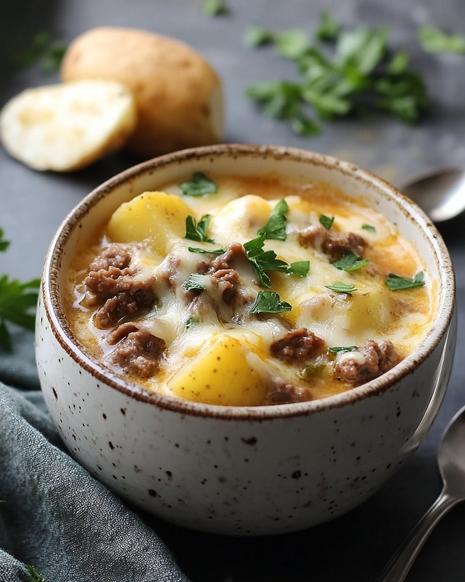 Cheesy Beef Potato Soup: Comfort in a Bowl