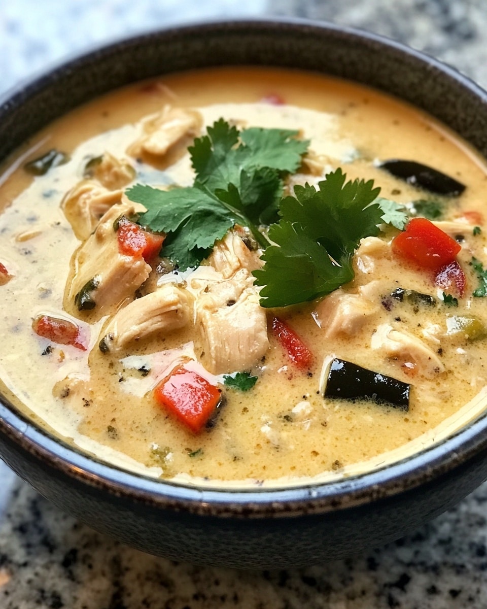 Creamy Chicken Poblano Soup