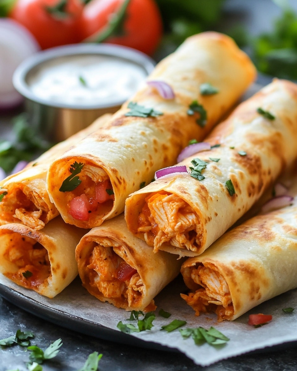 Crispy Buffalo Chicken Taquitos 1 Image