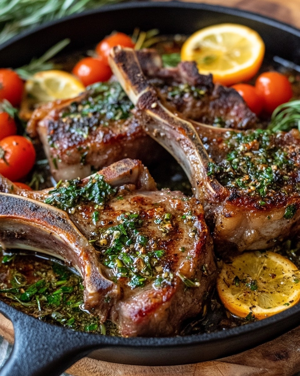 Garlic Herb Lamb Chops Dinner