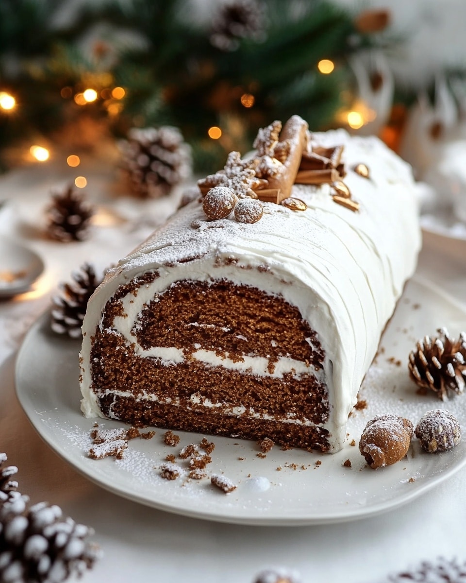 Gingerbread Yule Log Cake Recipe: Festive Holiday Dessert