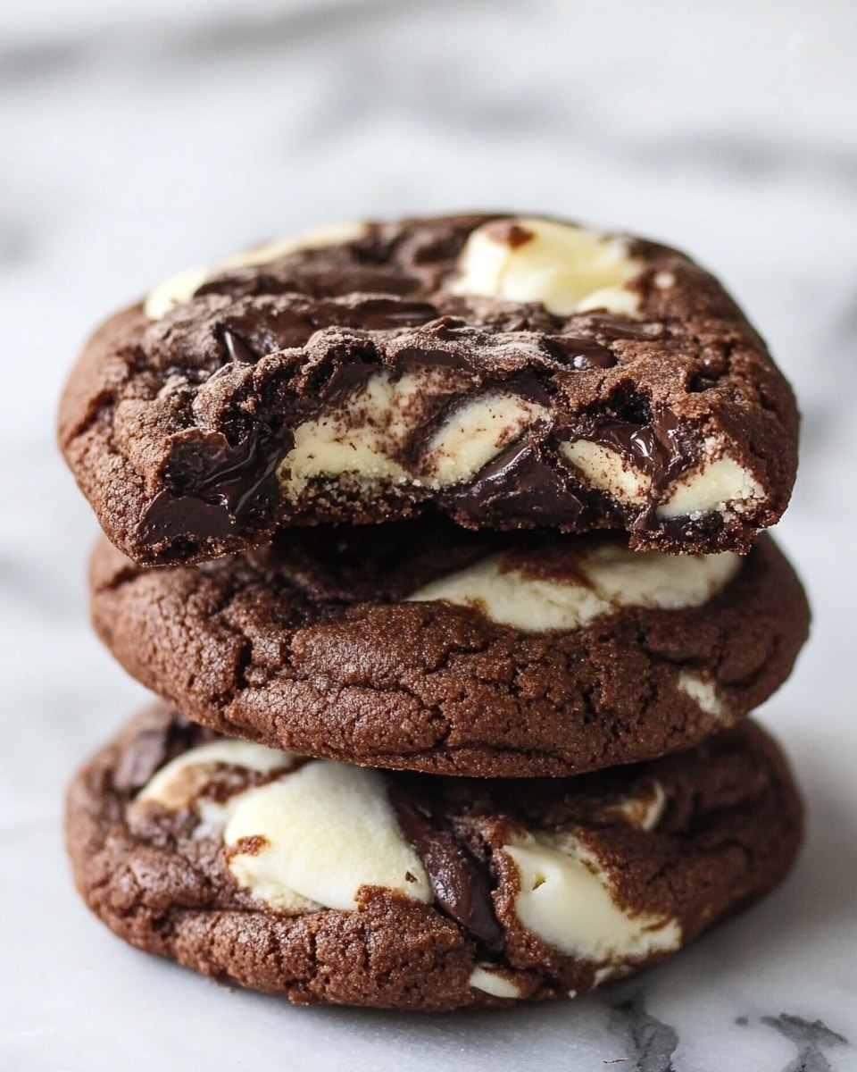 Gooey Chocolate Marshmallow Swirl Cookies