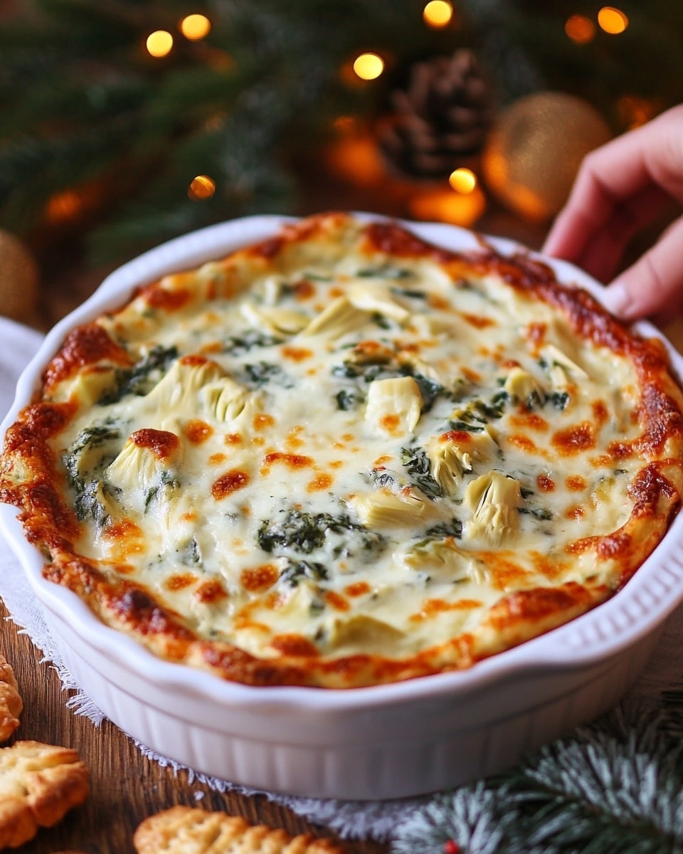 Holiday Spinach Artichoke Grinch Dip 1 Image