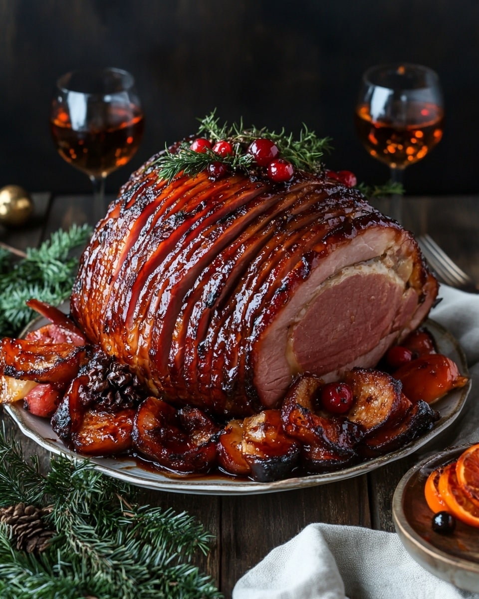 Maple Bourbon Glazed Ham for Festive Occasions