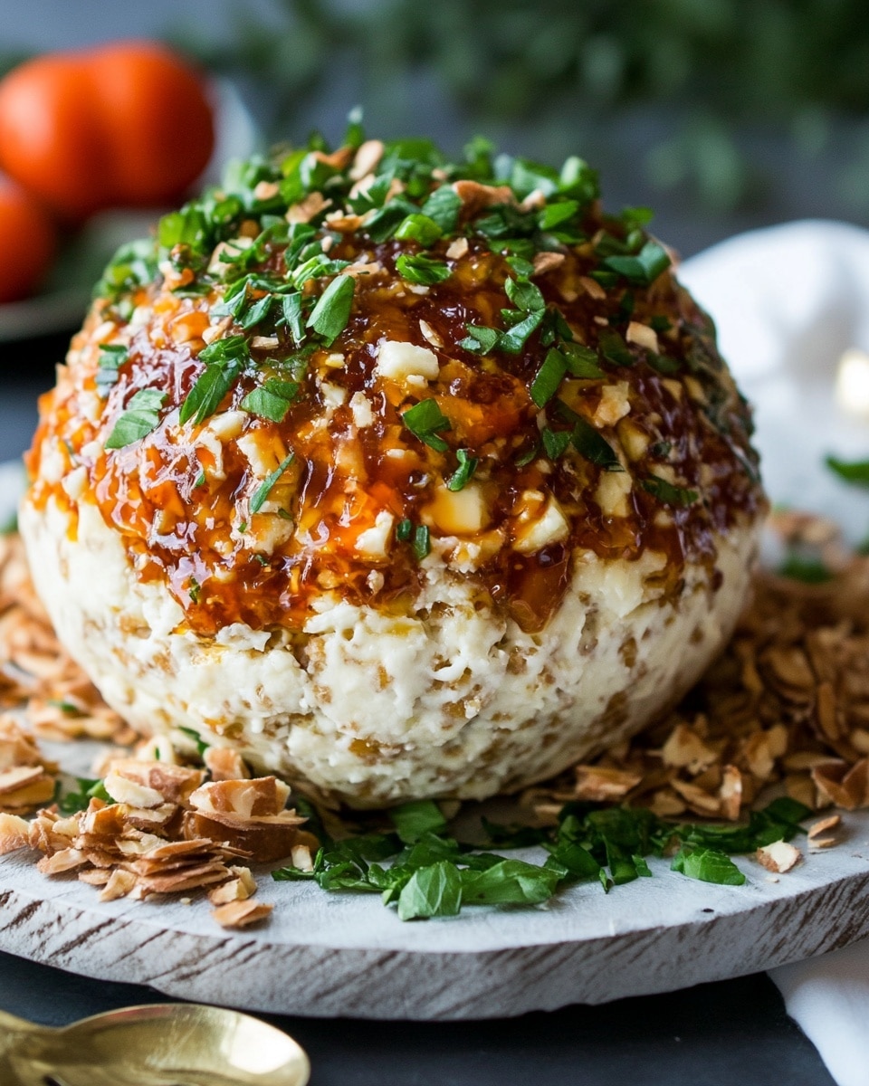 Sweet   Spicy Pepper Jelly Cheeseball