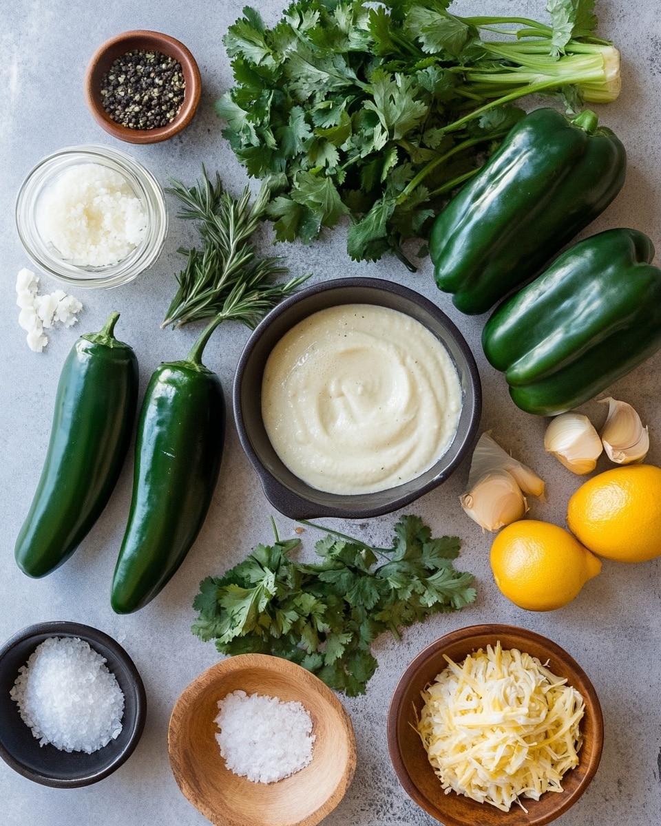 Ingrediant Of Creamy Chicken Poblano Soup