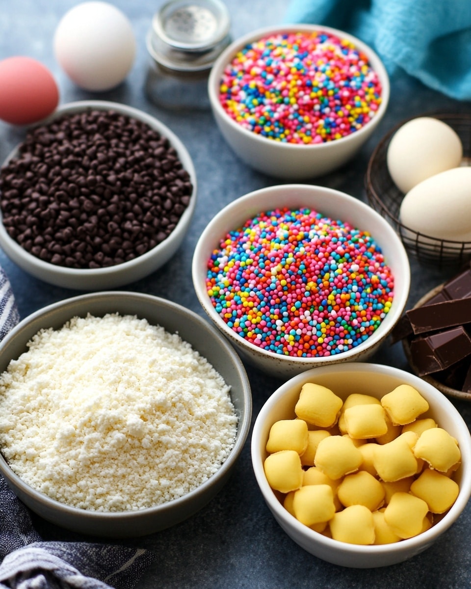 Ingrediant Of Easy Chocolate Sprinkle Sugar Cookies Recipe Perfect for Parties