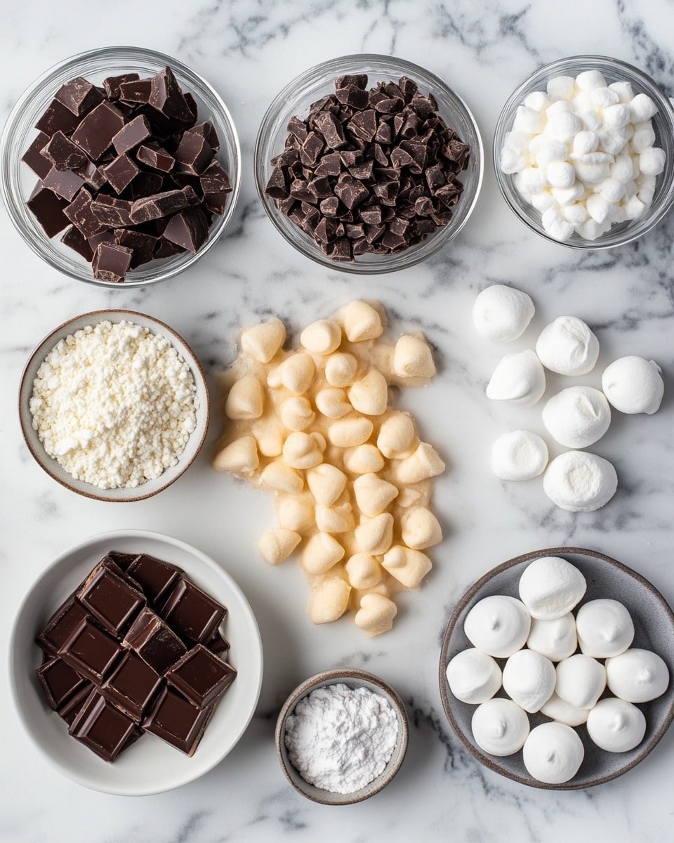 Ingrediant Of Gooey Chocolate Marshmallow Swirl Cookies