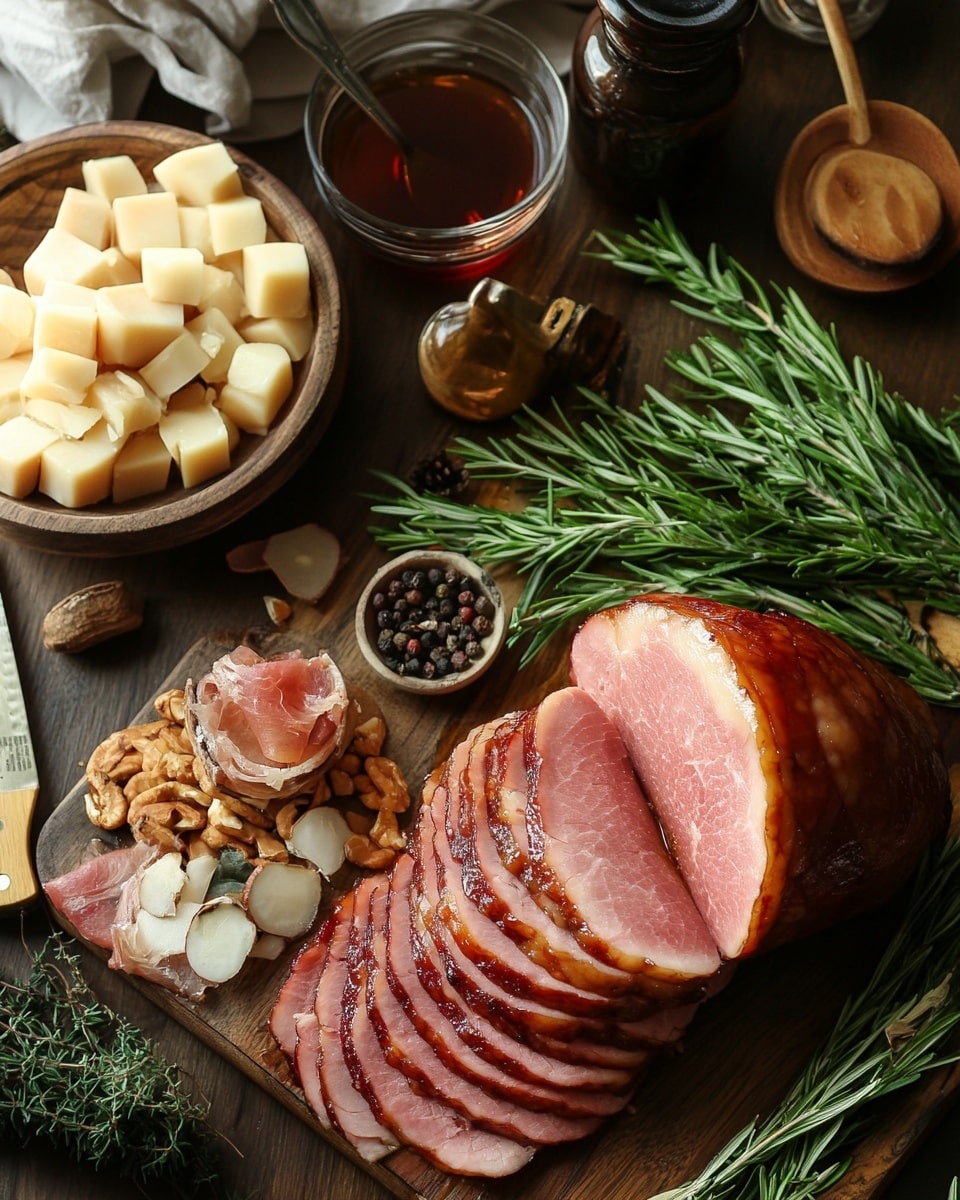 Ingrediant Of Maple Bourbon Glazed Ham for Festive Occasions