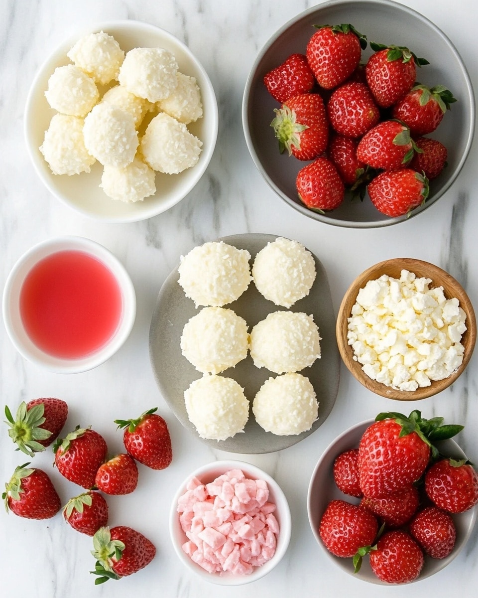 Ingrediant Of No Bake Strawberry Cheesecake Truffles Easy Dessert Recipe