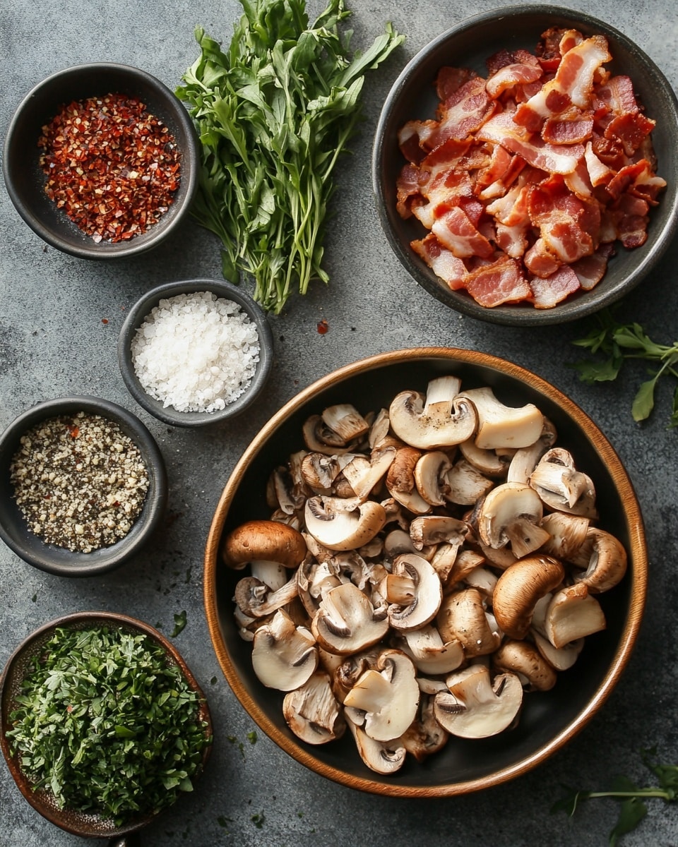 Savory Cowboy Mushrooms With Bacon 2 Ingrediant Of Savory Cowboy Mushrooms With Bacon