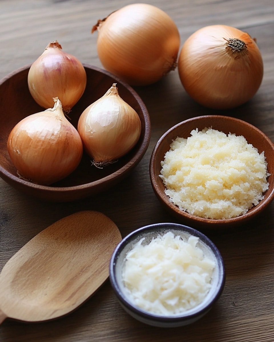 Ingrediant Of Savory Smoked Gouda and Onion Dip