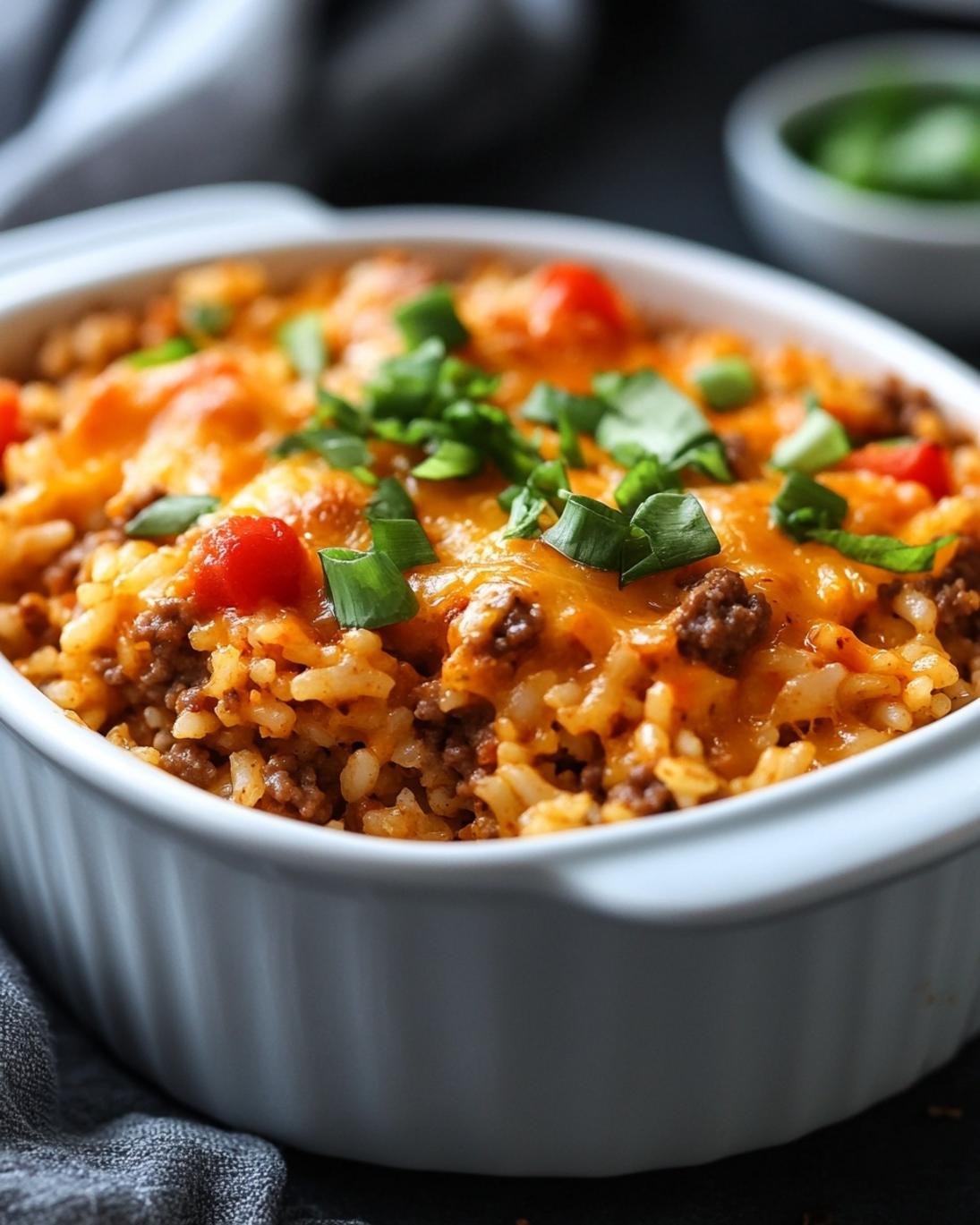 Cheesy Hamburger Rice Casserole Recipe 1