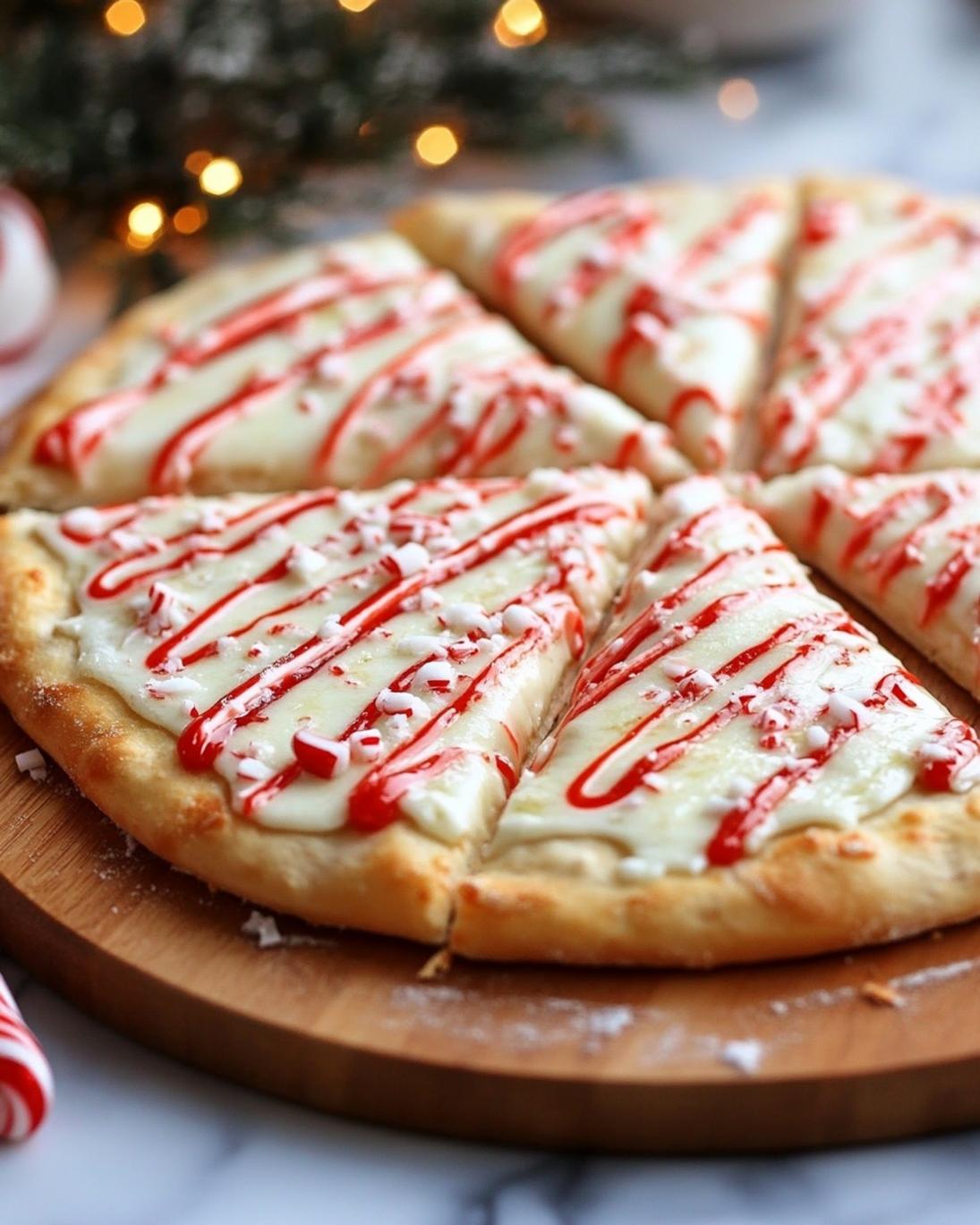 Christmas Candy Cane Pizza Easy Holiday Appetizer 1