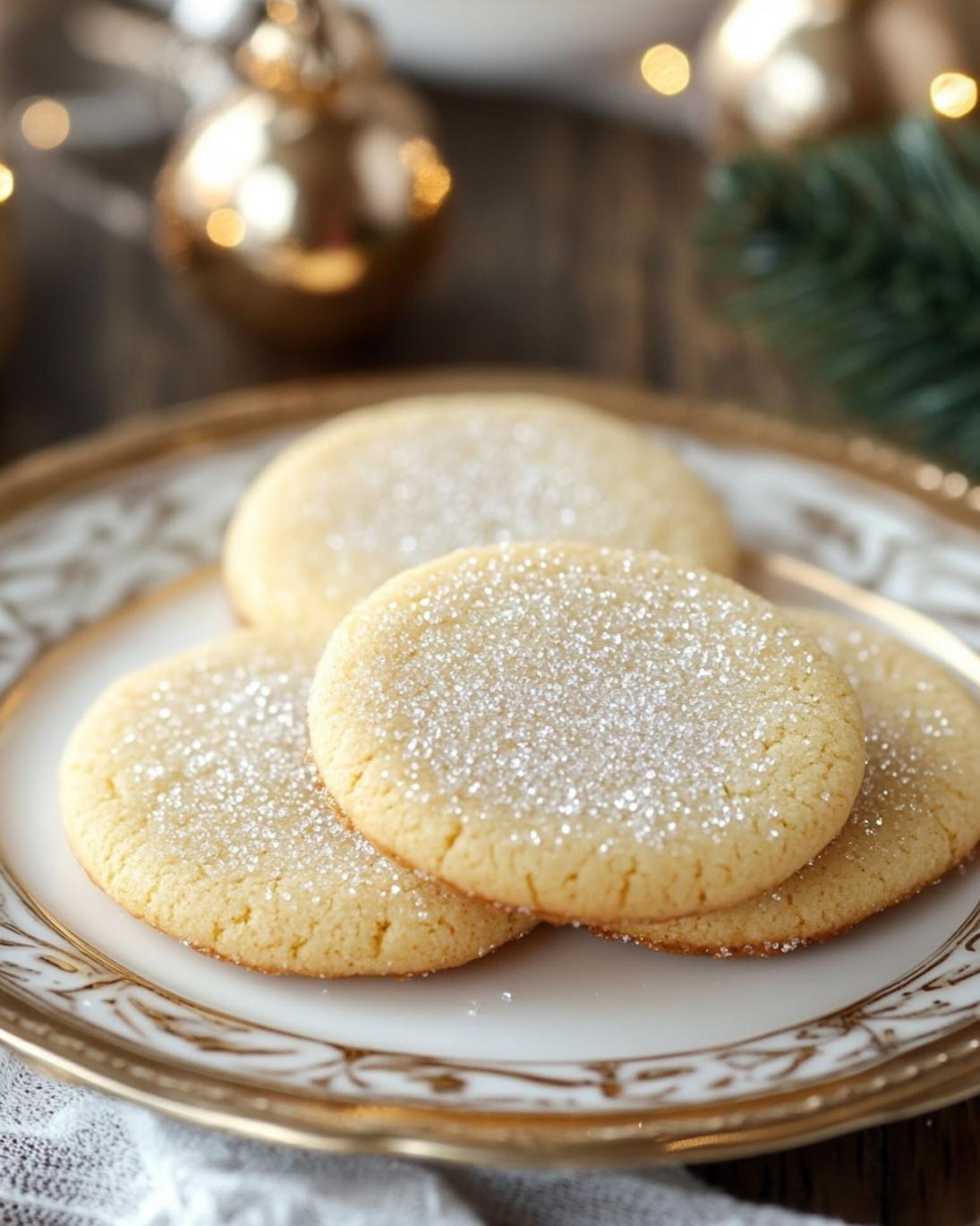 Classic Soft and Chewy Sugar Cookies with Sparkling Sugar Topping 1