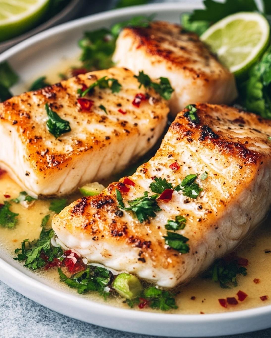 Coconut Lime Fish with Garlic Butter Sauce Recipe 3 Coconut Lime Fish with Garlic Butter Sauce Recipe 1