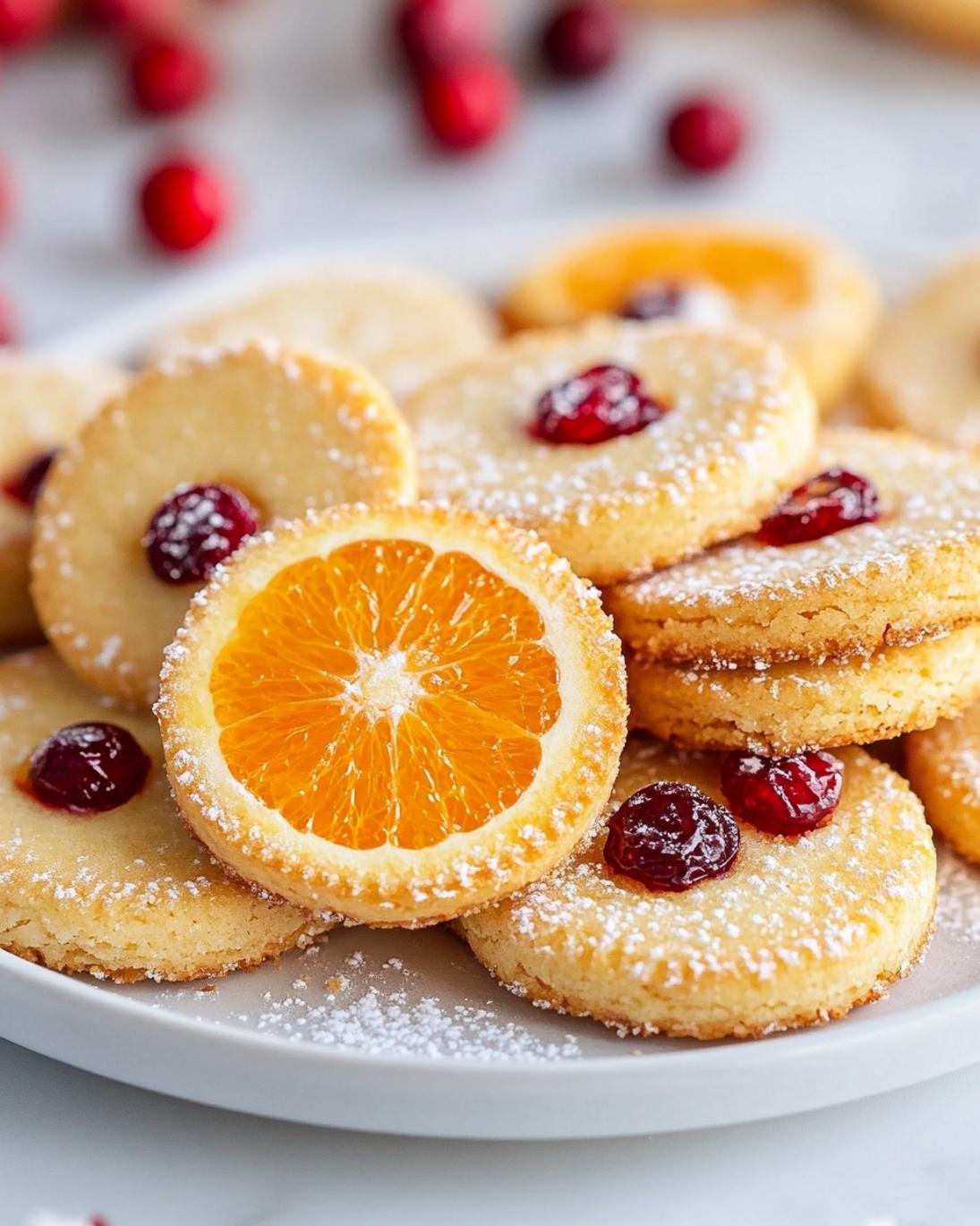 Easy Orange Cranberry Shortbread Cookies Recipe 1