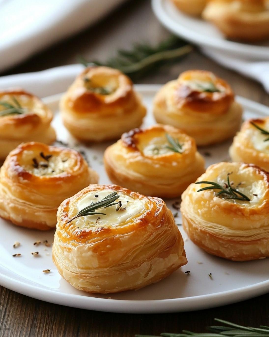 Elegant Mini Brie and Rosemary Puff Pastry Bites 1