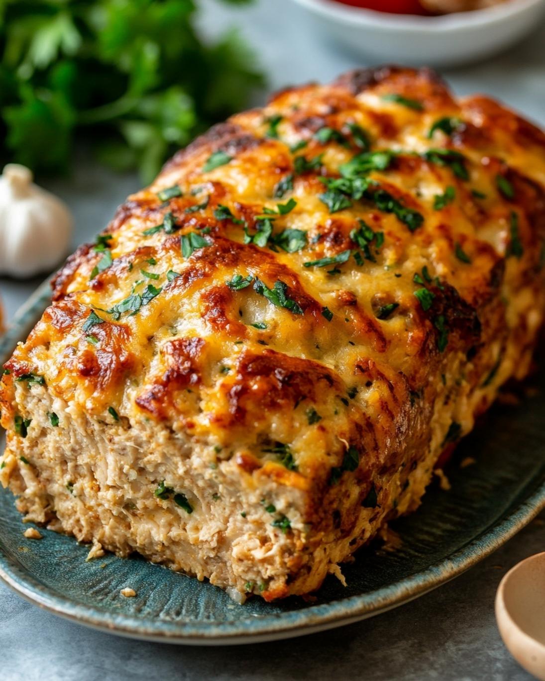 Savory Garlic Parmesan Chicken Meatloaf Recipe 1
