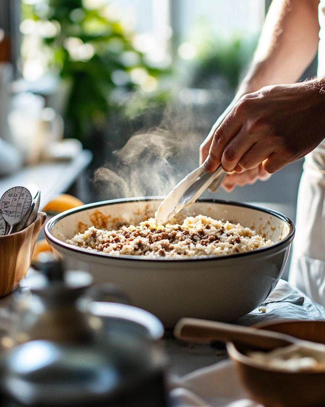 ingrediant of Cheesy Hamburger Rice Casserole Recipe