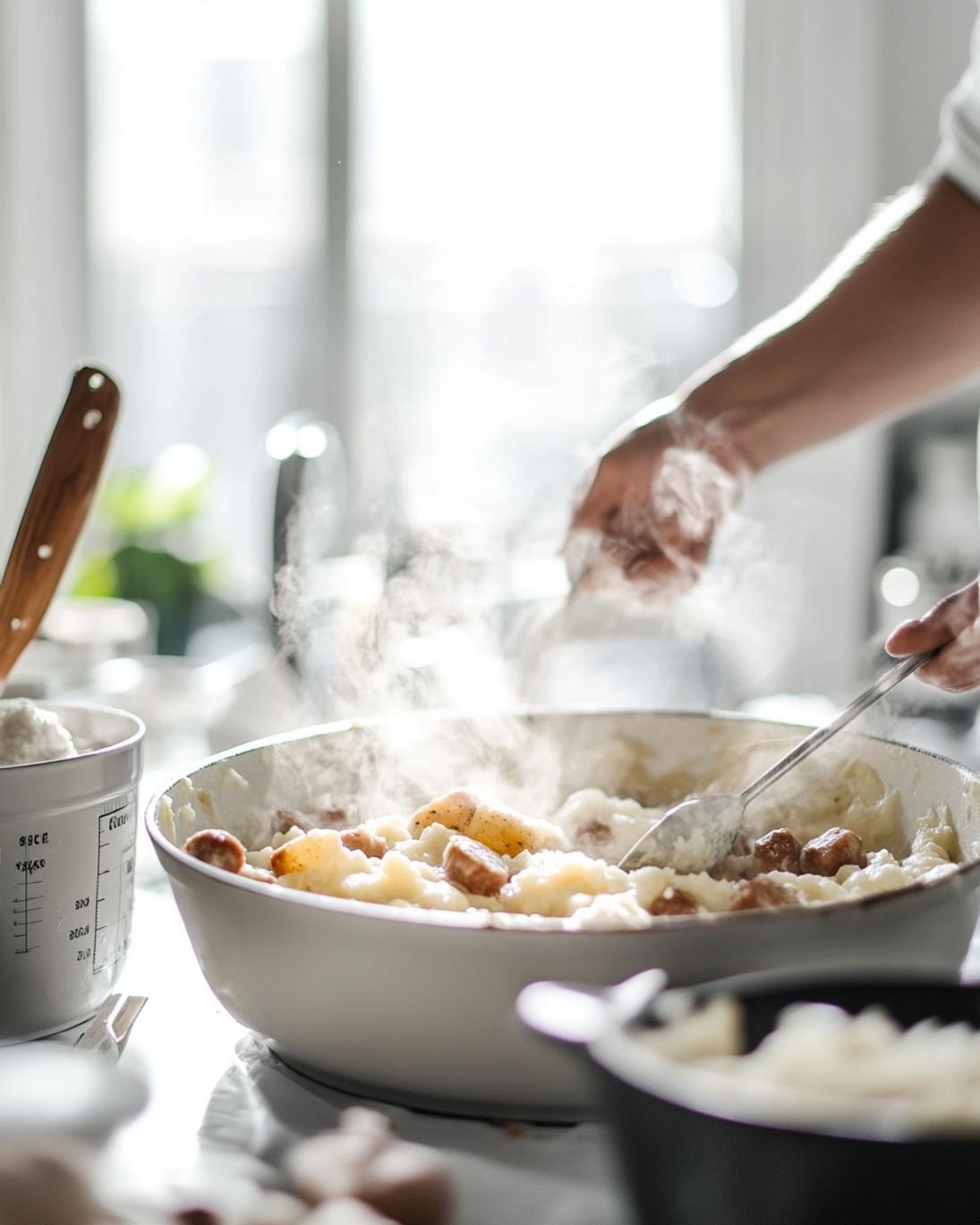 ingrediant of Cheesy Ranch Potatoes with Smoked Sausage Skillet
