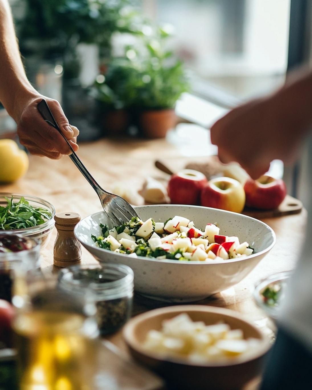 ingrediant of Crispy Honeycrisp Apple and Feta Salad Recipe